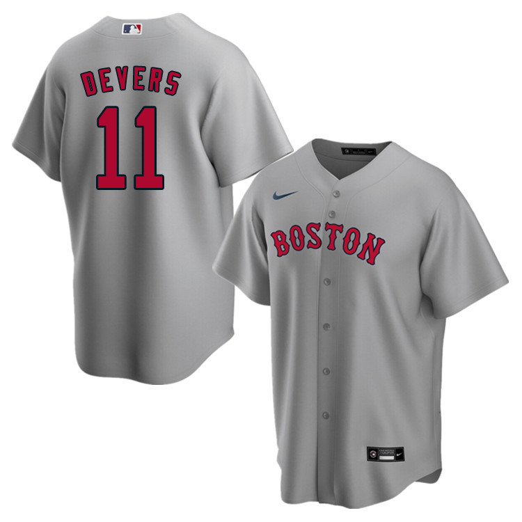 Nike Men #11 Rafael Devers Boston Red Sox Baseball Jerseys Sale-Gray - Click Image to Close